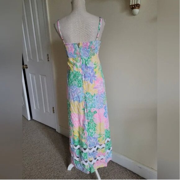 Lilly Pulitzer Midi Multicolor Colorful Dress size 16 - Picture 5 of 9